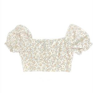 Shein Floral Off Shoulder Crop Top Size 6